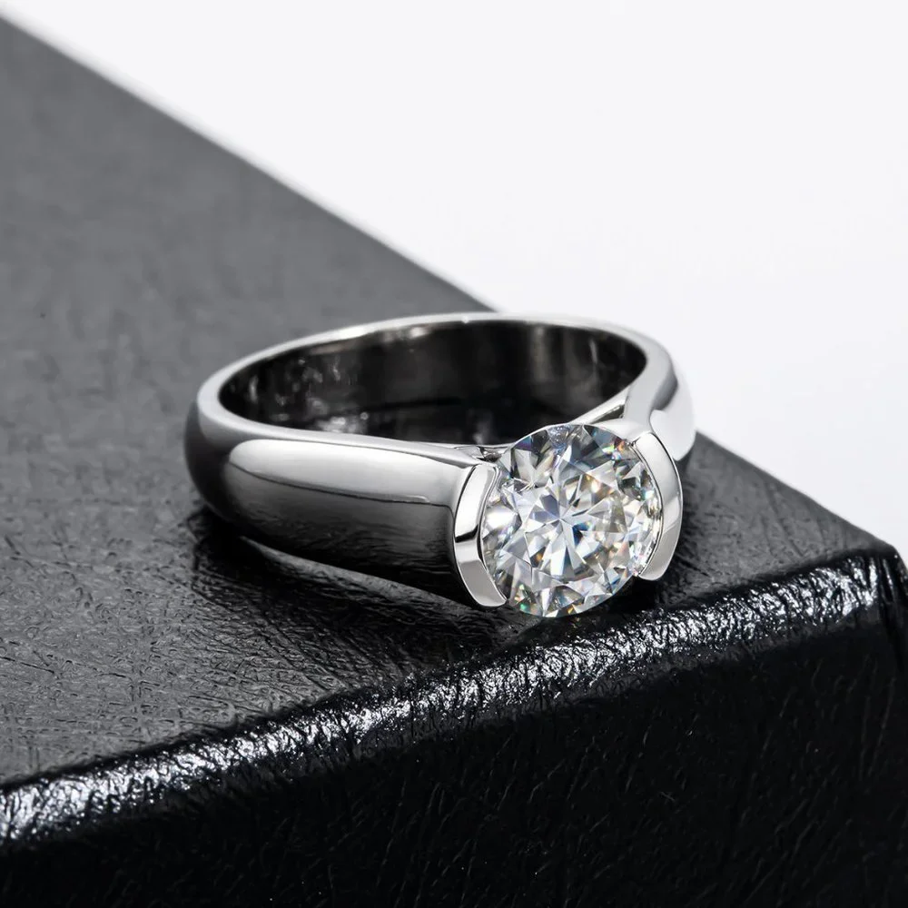 Certified 2 ct. t.w. Moissanite Diamond Engagement Ring NEW